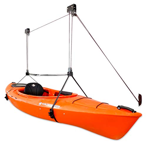 Kayak & Bike Hoist Kit - Overhead Pulley System with 55kg Capacity for Kayaks, Canoe, Bikes or Ladder Storage