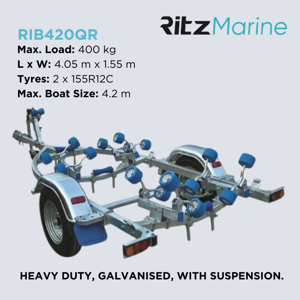 Heavy Duty Galvanised Trailer for Boats up to 4m