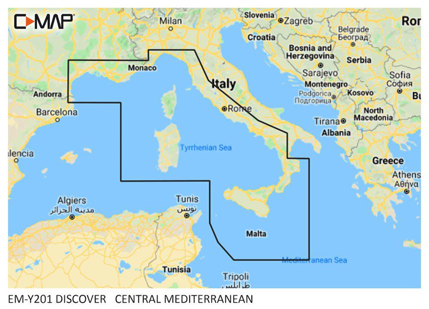 C-Map Discover - Central Mediterranean