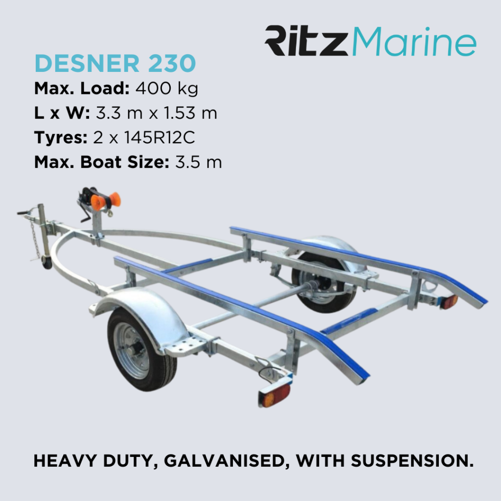 Heavy Duty Galvanised Trailer for Boats up to 3.5m