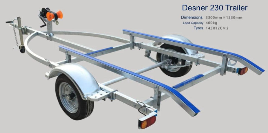 Heavy Duty Galvanised Trailer for Boats up to 3.5m